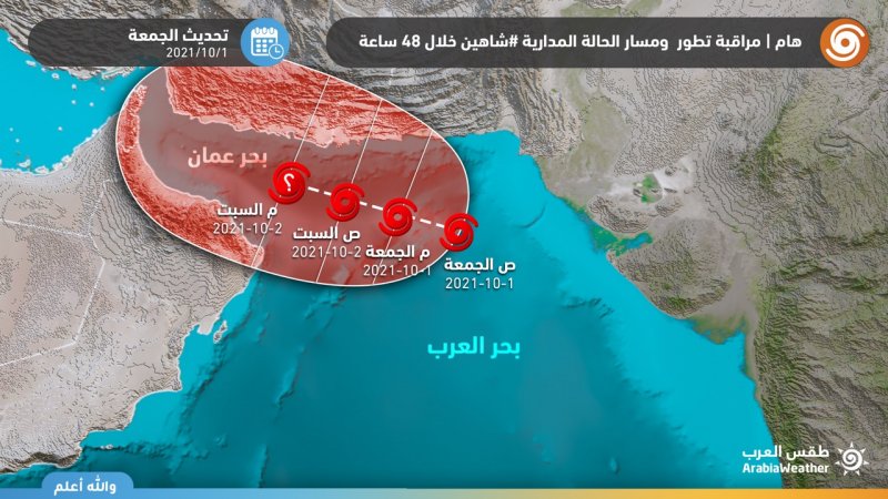 عمان مباشر اعصار مشاهد صادمة